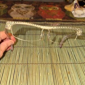 French Sequin Embellished Frame for reading Glasses( no lenses)